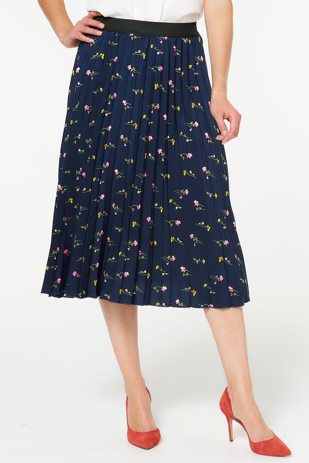 Floral Pleat Skirt